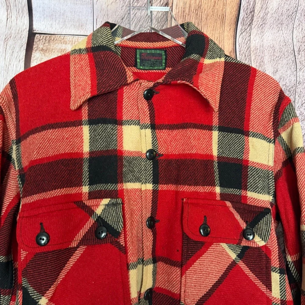 Chippewa Vintage Plaid Shirt Jacket Shacket Wool 70s Heritage Workwear Cabincore